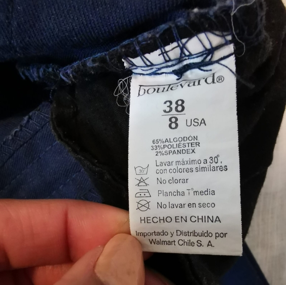 Low-rise navy pants size 8 - Picture 5 of 7